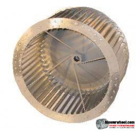Single Inlet Aluminum Blower Wheel 24-7/16" Diameter 13-5/8" Width 1-7/16" Bore Counterclockwise rotation with an Inside Hub and Re-Rods