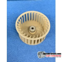 Single Inlet Plastic Blower Wheel 2-3/4" Diameter 1-1/4" Width 1/8" Bore with Counterclockwise Rotation SKU: 02240104-004-PS-CCW-01