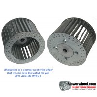 Single Inlet Steel Blower Wheel 7-1/2" D 4-1/8" W 5/8" Bore-Counterclockwise  rotation- with inside hub SKU: 07160404-020-HD-S-CCW