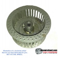 Single Inlet 304 Stainless Steel Blower Wheel 11-3/8" D 5-1/8" W 5/8" Bore-Clockwise  rotation and inside hub- SKU: 11120504-020-HD-SS304-CW