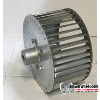 Single Inlet Steel Blower Wheel 12-3/8" D 6" W 28mm Bore -Outside Hub- Clockwise Rotation SKU: 12120600-28mm-HD-S-CW-O