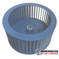 Single Inlet Aluminum Blower Wheel 14" D 5-1/8" W 5/8" Bore-Clockwise  rotation- with inside hub SKU: 14000504-020-HD-A-CW
