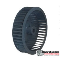 Single Inlet Steel Blower Wheel 13" D 3-1/8" W 28mm Bore-Clockwise  rotation- with inside outside hub - SKU: 13000304-28MM-HD-S-CW-IH-OH