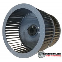 Double Inlet Steel Blower Wheel 18" D 18-1/4" W 2" Bore-Counterclockwise  rotation- with Q style taper lock hub and re-rods- SKU: 18001808-200-HD-S-CCWDW-R-QTLH