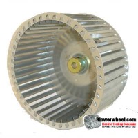 Lau Single Inlet Galvanized Steel Blower Wheel 7-7/16" diameter 3-1/2" width 1/2" bore 1650 RPM Counterclockwise Rotation