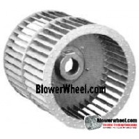 Double Inlet Steel Blower Wheel 12-3/8" Diameter 18-1/4" Width 1-3/16" Bore Clockwise rotation with a Single Neck Hub