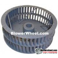 Single Inlet Steel Blower Wheel 18-1/8" Diameter 9-1/8" Width 1-3/16" Bore Clockwise rotation with Outside Hub with Re-Rods and Re-Ring