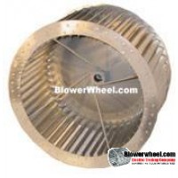Single Inlet Steel Blower Wheel 12-3/8" Diameter 9-1/8" Width 1" Bore Counterclockwise rotation with an Inside Hub and Re-Rods