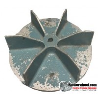 Paddle Wheel Cast Aluminum Blower Wheel 10-1/2" Diameter 3" Width 5/8" Bore with Clockwise-Counterclockwise Rotation SKU: pw10160300-020-casta-6flatblade-01 ASIS