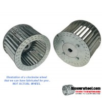 Single Inlet Stainless Steel Blower Wheel 12" D 4-1/8" W 5/8" Bore-Clockwise  rotation- with inside hub SKU: 12000404-020-HD-SS-CW