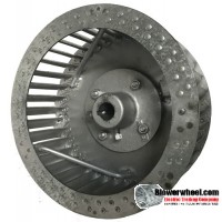 Single Inlet Steel Blower Wheel 12" Diameter 5-1/8" Width 1" Bore Clockwise  rotation- with inside hub and re-rods  SKU: 12000504-100-HD-S-CW-R