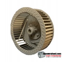 Single Inlet Steel Blower Wheel 13-1/2" D 7-1/2" W 1-1/8" Bore-Counterclockwise  rotation- with inside hub, re-rods- SKU: 13160716-104-HD-S-CCW-R