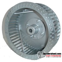 Single Inlet Steel Blower Wheel 10-13/16" Diameter 3-1/8" Width 5/8" Bore Counterclockwise rotation with an Inside Hub and Re-Rods