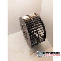 Single Inlet Aluminum Blower Wheel 7-1/2" Diameter 3-1/8" Width 1/2" Bore Counterclockwise rotation with Outside Hub with Re-Rods and Re-Ring