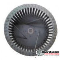 Single Inlet Aluminum Blower Wheel 10-13/16" Diameter 4-1/8" Width 11/16" Bore Clockwise rotation with Outside Hub and Re-Rods