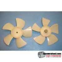 Fan Blade 4" Diameter - SKU:FB-0400-5-R-P-CW-Q20-Sold in Quantity of 20